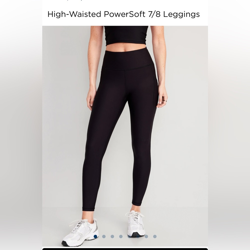 Old Navy Powersoft 7/8 Leggings with Pockets size Large